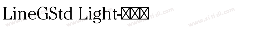 LineGStd Light字体转换